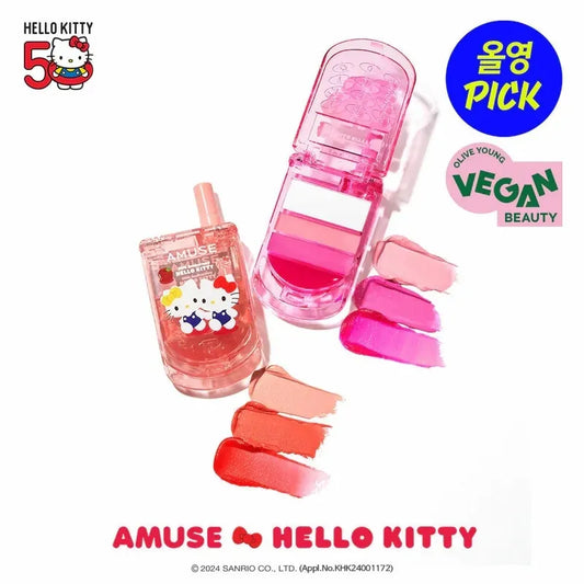 现货｜Amuse x Hello Kitty Lip & Cheek Palette Phone 唇頰兩用彩妆可愛手机盤