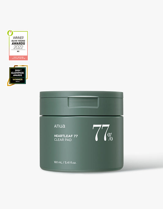 In stock | ANUA Heartleaf 77% Clear Pad Houttuynia cordata soothing acne care toner pads – 70 pieces 