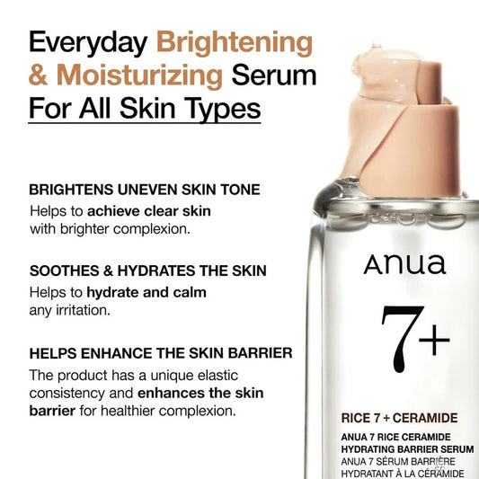 In stock｜ANUA 7 Rice Ceramide Hydrating Barrier Serum 50ml