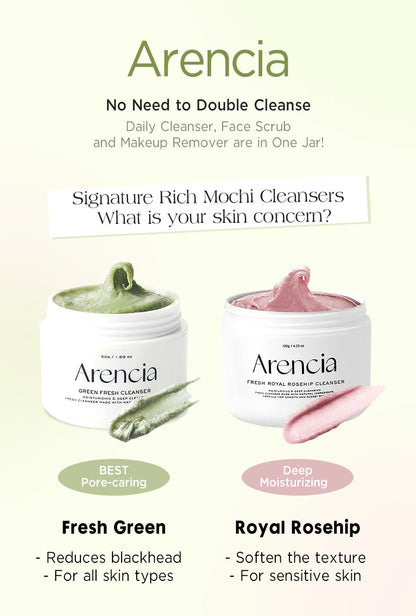 In stock｜Arencia Fresh Royal Rosehip Cleanser 120g Fresh Rosehip Whitening Moisturizing Makeup Remover Cleanser 120g