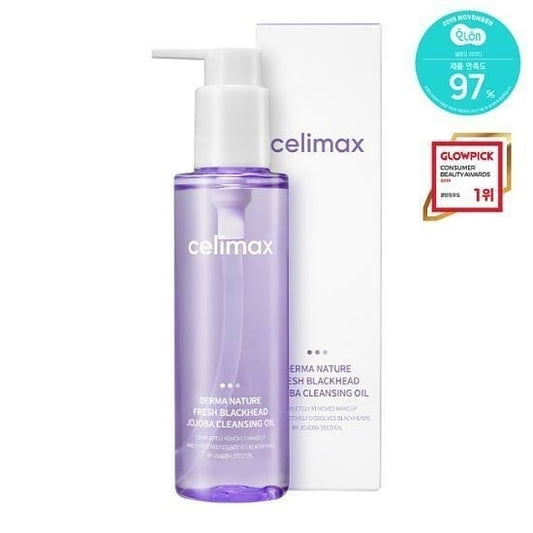 現貨｜CELIMAX 天然溶解黑頭 深層清潔卸妝油 Derma Nature Fresh Blackhead Jojoba Cleansing Oil 150ml