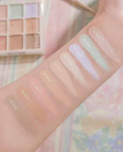 現貨｜DASIQUE 9色多功能遮瑕盤 Pro Concealer Palette - 01 Cover/02 Medium Cover