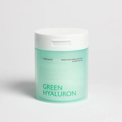 现货｜Milk Touch Happyrim X Hedera Helix Green Hyaluron 6sec Soothing Pad 洋常春藤玻尿酸6秒補水舒緩爽膚棉片 – 60片裝