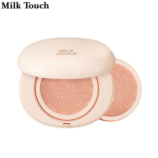 現貨｜Milk Touch 霧光持妝輕透氣墊 All-Day Skin Fit Soft Velvet Cushion Set SPF50+ PA+++ (連Refill)