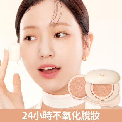 現貨｜Milk Touch 霧光持妝輕透氣墊 All-Day Skin Fit Soft Velvet Cushion Set SPF50+ PA+++ (連Refill)