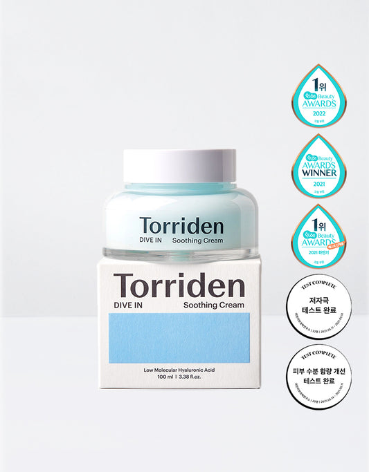 In stock｜TORRIDEN Low-molecular hyaluronic acid moisturizing soothing cream DIVE-IN Soothing Cream 100ml 
