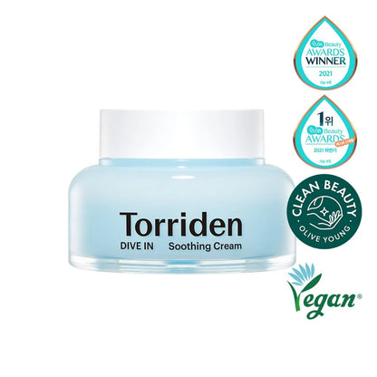 In stock｜TORRIDEN Low-molecular hyaluronic acid moisturizing soothing cream DIVE-IN Soothing Cream 100ml 