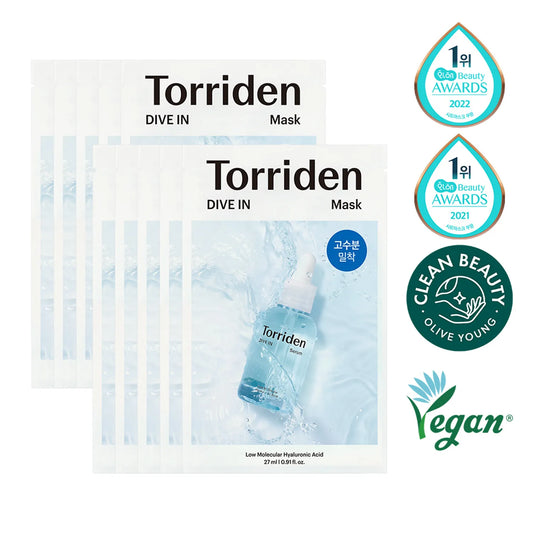 In stock｜TORRIDEN DIVE-IN Low Molecule Hyaluronic Acid Maskpack 5pcs/10pcs 