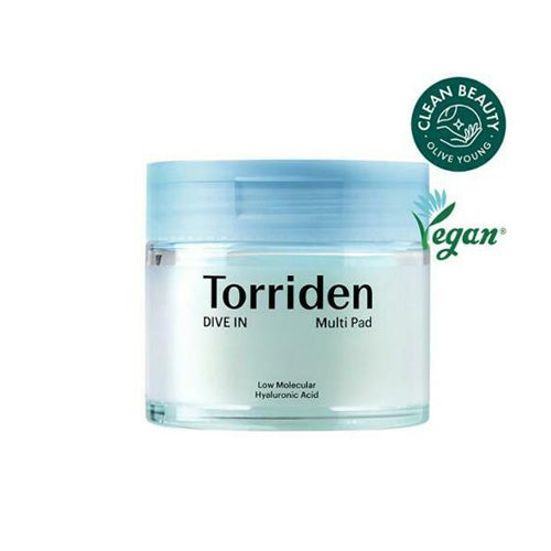 In stock | Torriden DIVE-IN Low Molecule Hyaluronic acid Multi Pad 80pcs 